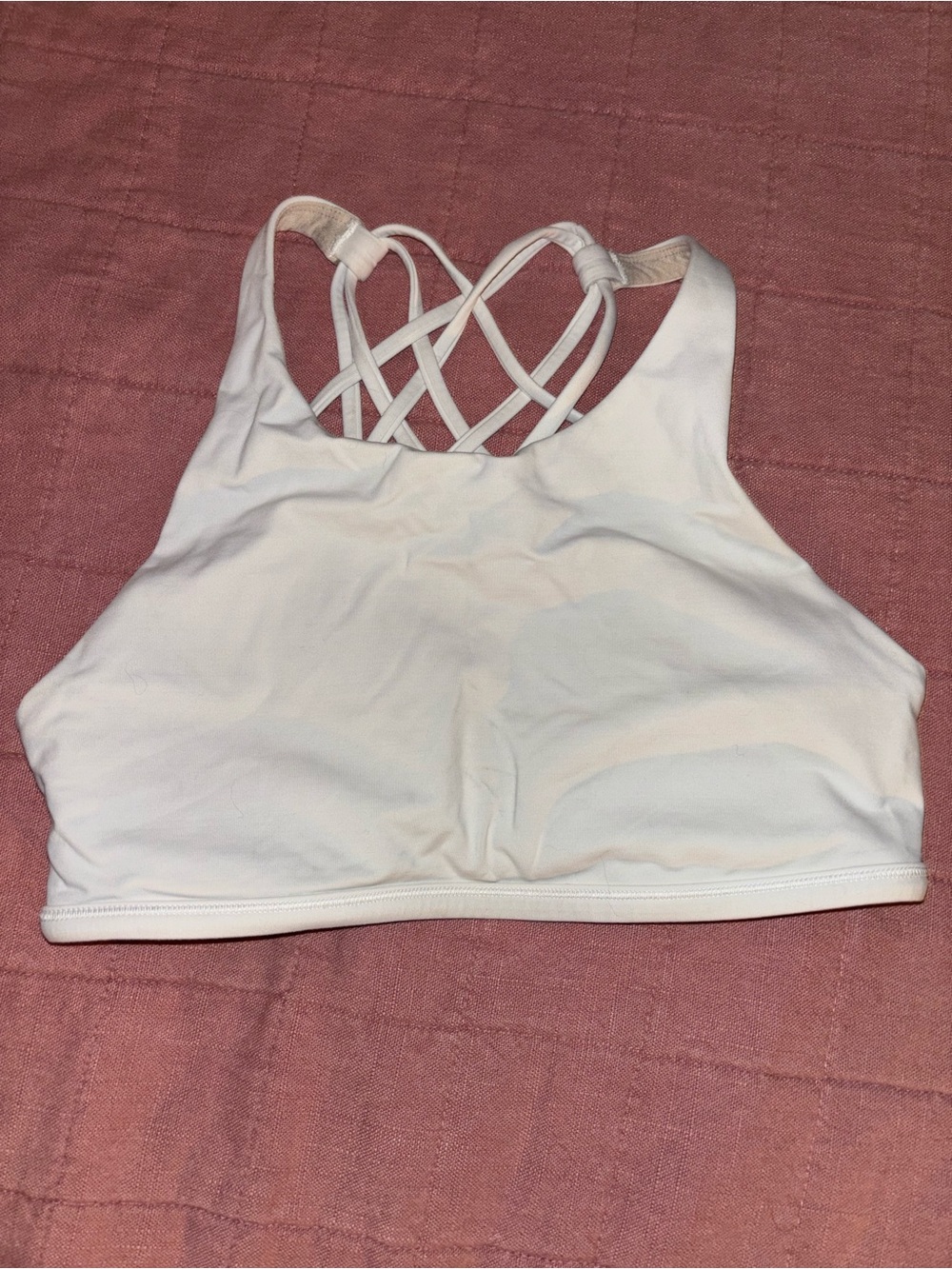 lululemon athletica White Crisscross-Strap Sports Bra